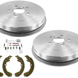 Rear Drums & Shoes and Brake Shoe Springs For 03-08 Matrix Front Wheel Drive
