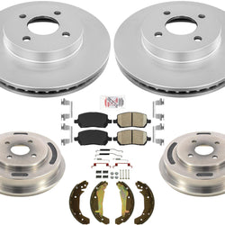 Rotors Brake Pads Drums Shoes Spring Kit For Chevrolet Cobalt 2.2L 09-10 4 Bolt