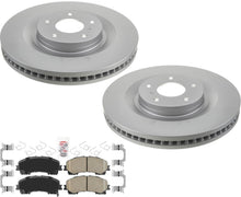 Coated Front Disc Brake Rotors Ceramic Brake Pads for Infiniti QX55 2022-2024