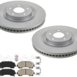 Coated Front Disc Brake Rotors Ceramic Brake Pads for Infiniti QX55 2022-2023