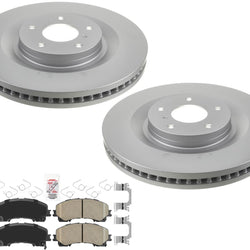 Coated Front Disc Brake Rotors Ceramic Brake Pads for Infiniti QX55 2022-2023