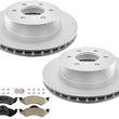 Coated Front Disc Brake Rotors Semi Metallic Brake Pads for Dodge Dakota 00-02