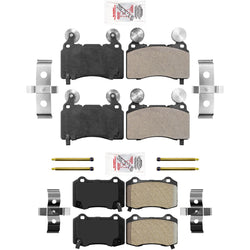 AmeriPro OE Style Semi Metallic Front & Rear Disc Brake Pads For Tesla S 12-18