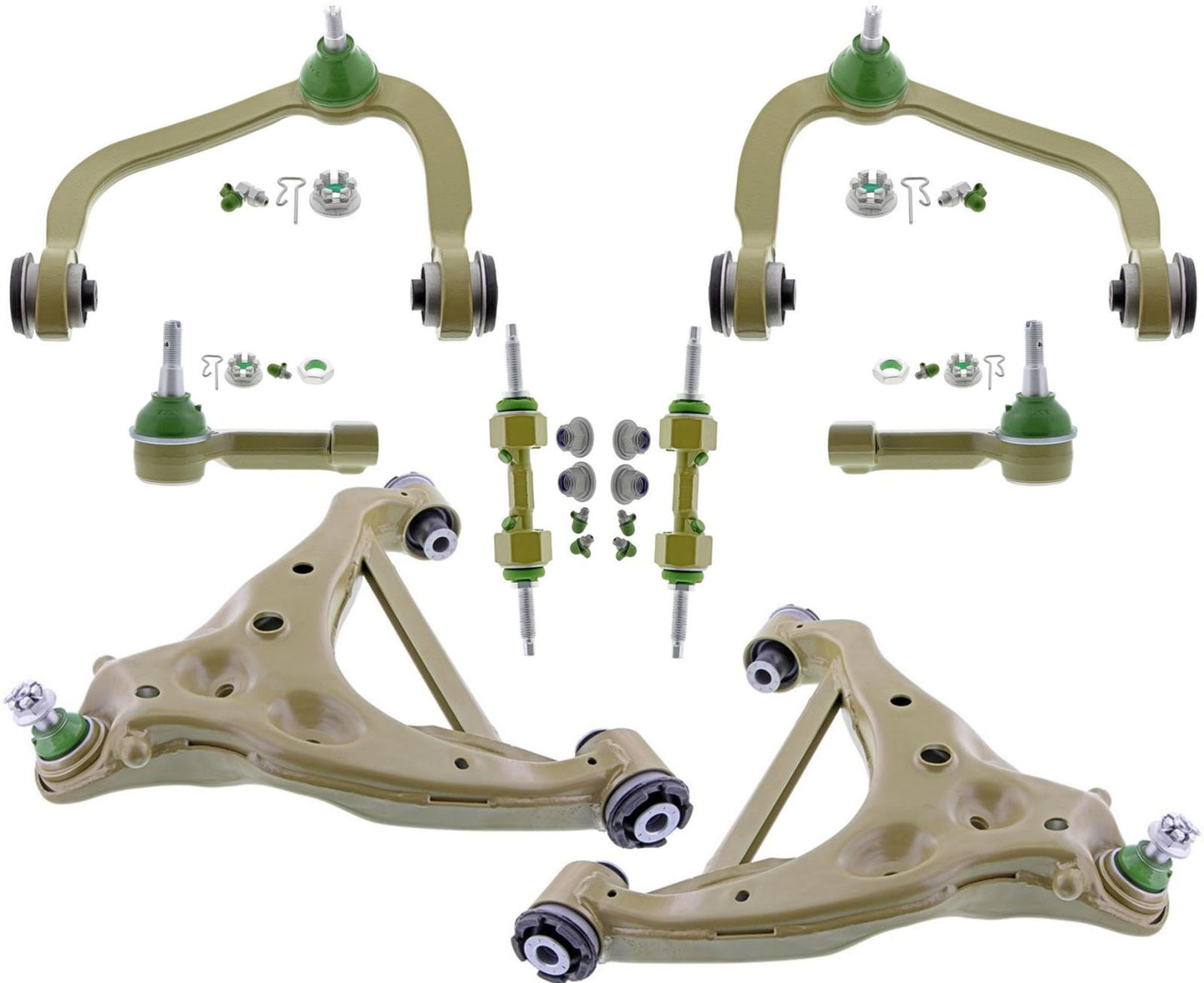 TTX Off Road brazos de control superiores e inferiores y enlaces de barra estabilizadora para Ford F150 2014 RWD