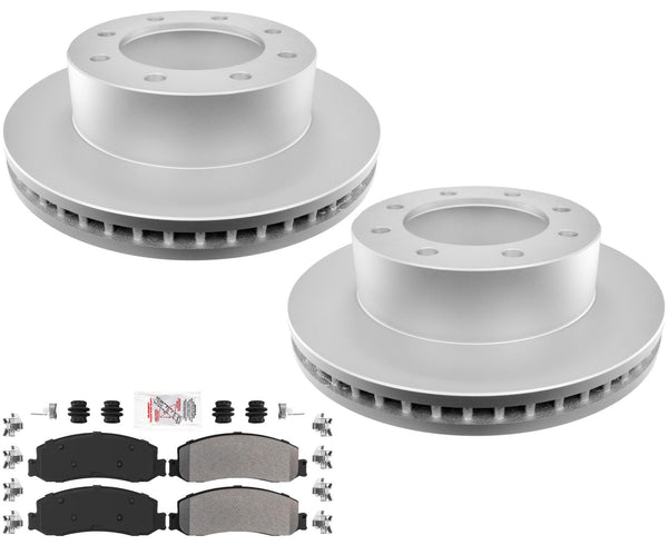 Off Road Performance Coated Brake Rotors & Brake Pads For Ford F250 08-12 4x4