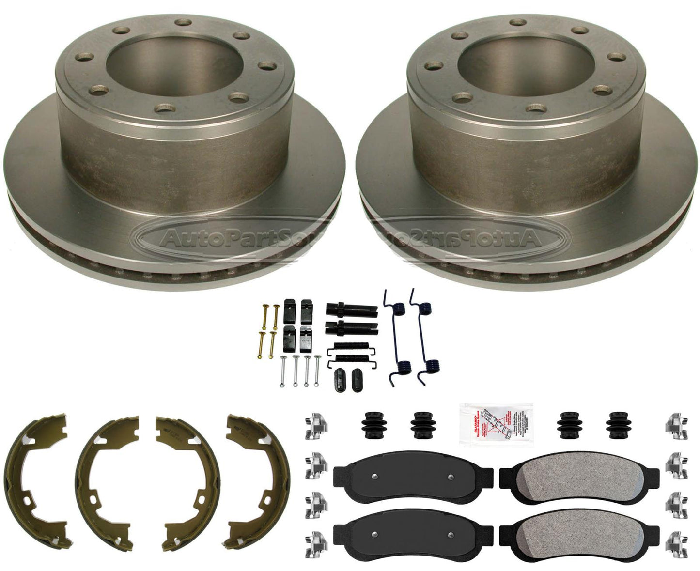 Pastillas de freno de rotores de freno de disco de carbono de rendimiento todoterreno para Ford F250 Rr 08-12
