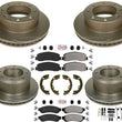 Off Road Performance Carbon Disc Brake Rotors Brake Pads for 08-12 Ford F250 4x4