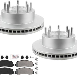 Pastillas de rotores de freno de disco con revestimiento de rendimiento para Ford F250 de tracción trasera 08-13