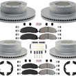 Coated Brake Rotors & Brake Pads For Ford F250 Super Duty 4 Wheel Drive 2013-22