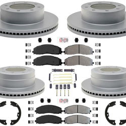 Coated Brake Rotors & Brake Pads For Ford F250 Super Duty 4 Wheel Drive 2013-22