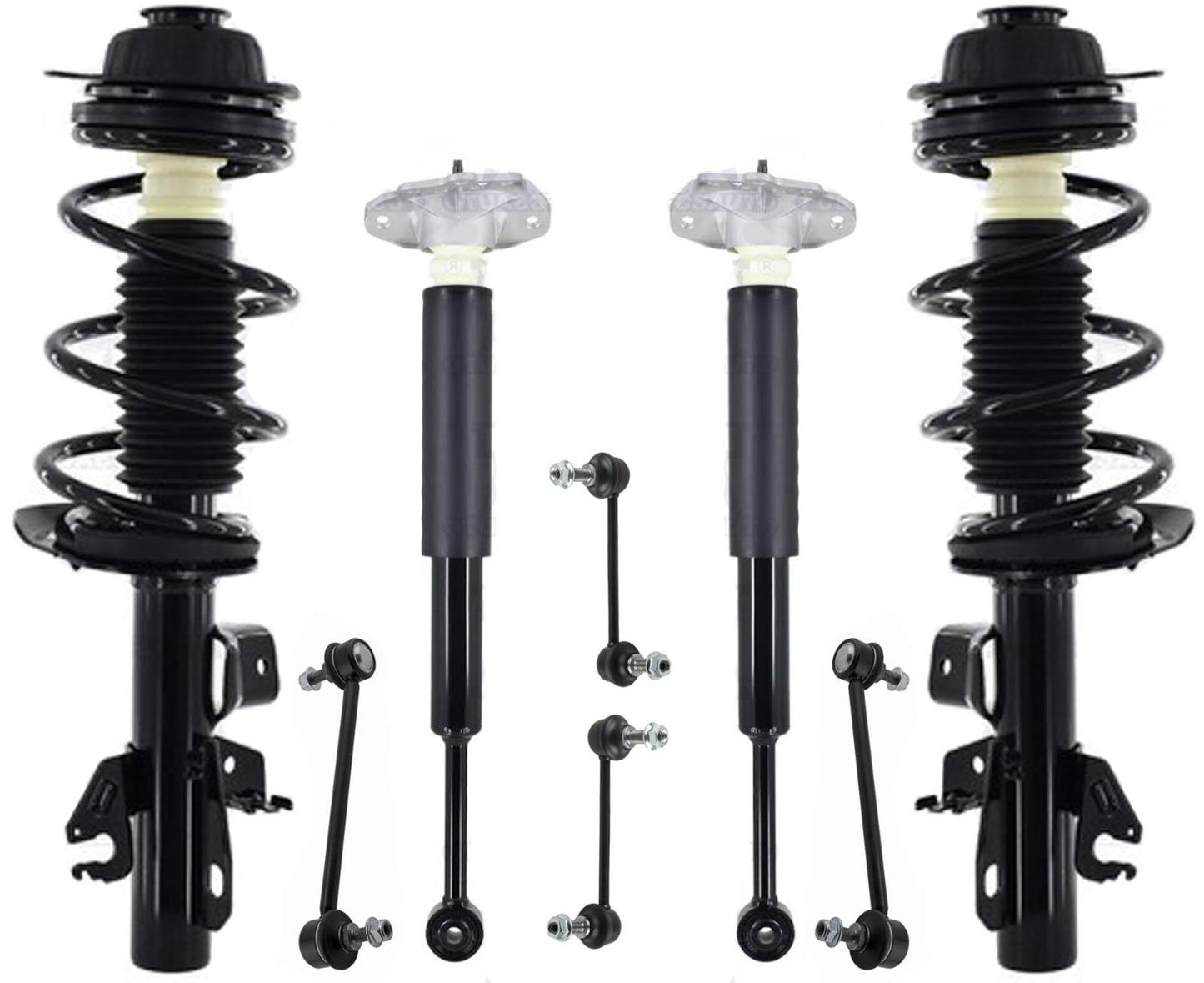 Front Struts Rear Complete Shocks & Links For Cherokee All Wheel Drive 14-2018