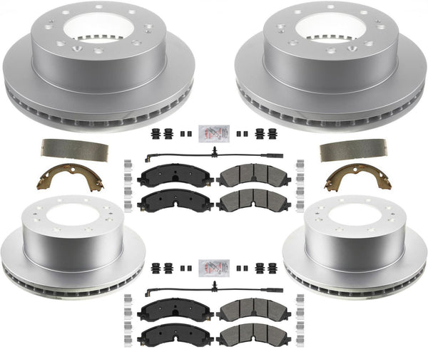 GEO Coated Disc Brake Rotors Disc Brake Pads For Silverado 2500HD SRW 2020-2024