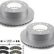 Frt GEO Coated Disc Brake Rotors Disc Brake Pads For Silverado 2500HD 2020-2024