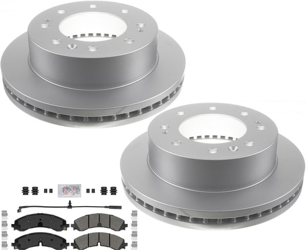 Frt GEO Coated Disc Brake Rotors Disc Brake Pads For Silverado 2500HD 2020-2024