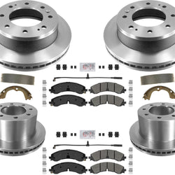 Carbon Performance Disc Brake Rotors Disc Pads for 20-23 GM Silverado 3500HD DRW