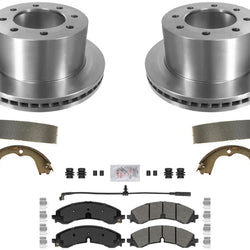 Carbon Performance Disc Brake Rotors Disc Pads for 20-23 GM Silverado 3500HD DRW