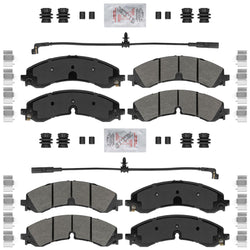 Front & Rear Fleet Duty Pads W/ Hardware For 2020 2023 2024 GMC Sierra 3500HD