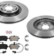 High Carbon 330MM Rear Vented Disc Brake Rotors Pads for Audi A6 2014-2018