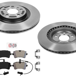 High Carbon 330MM Rear Vented Disc Brake Rotors Pads for Audi A6 2014-2018