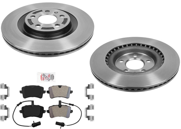 High Carbon 330MM Rear Vented Disc Brake Rotors Pads for Audi A6 2014-2018