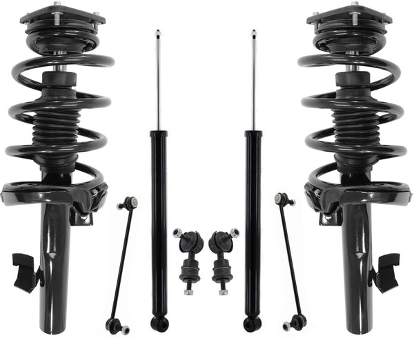Front Complete Struts Rear Shocks & Sway Bar Links For Volvo C30 2007-2013