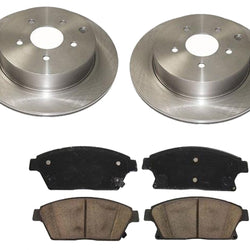 Front Brake Brakes Disc Rotor Rotors Ceramic Pad Pads Set for 13-15 Cadillac ATS