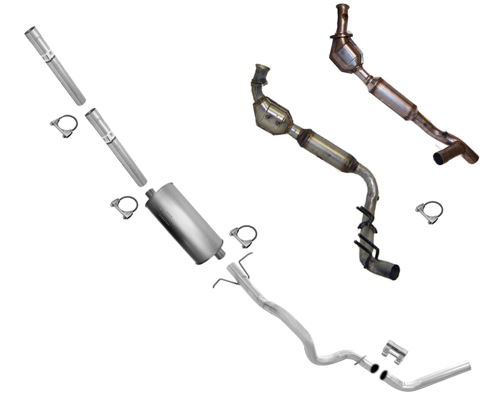 99-00 5.4L 4x4 F150 4R100 Trans D &amp; P Lado 2 Convertidor catalítico LLAME AL CLIENTE