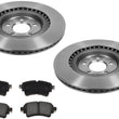 High Carbon Rear Vented Disc Brake Rotors Pads for Audi A6 all-road 2020-2021