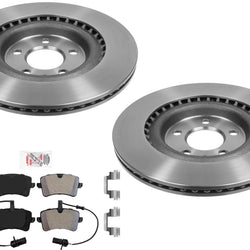High Carbon Rear Vented Disc Brake Rotors Pads for Audi A6 Quattro 2016-2018