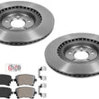 High Carbon 330MM Rear Vented Disc Brake Rotors Pads for Audi Q5 V6 2013-2017