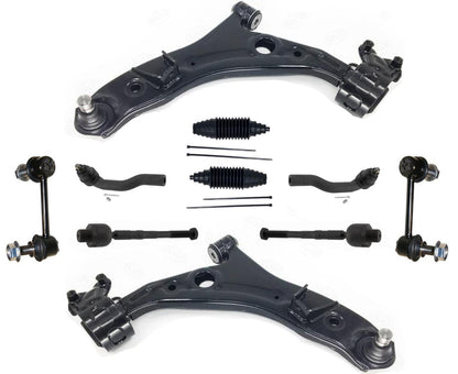 Front Lower Control Arms Inner Outer Tie Rods & Links For Mazda CX-9 2007-2015