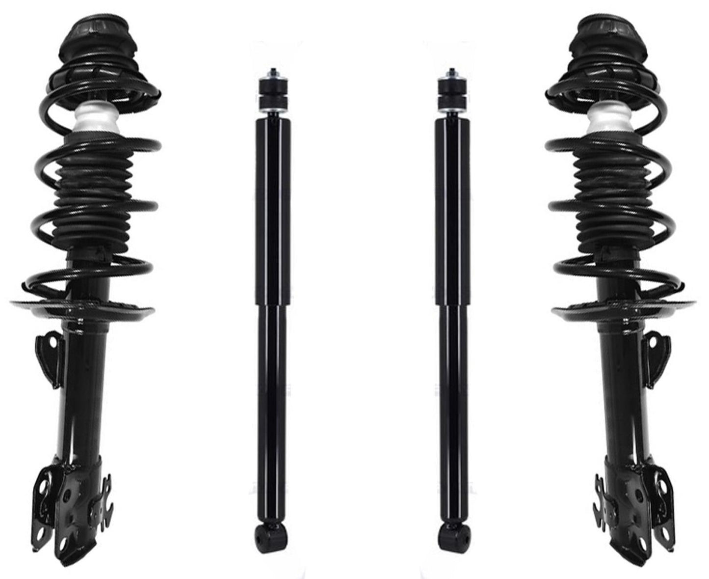 Front Complete Struts W/ Coil Spring & Rear Shocks For Toyota Yaris 2006-2014