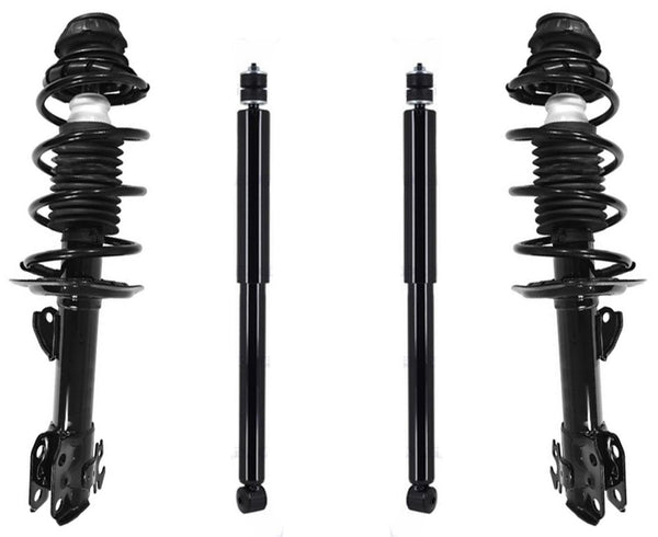Front Complete Struts W/ Coil Spring & Rear Shocks For Toyota Yaris 2006-2014
