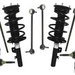Front Coil Spring Strut Mount Sway Bar Links Tie Rods Kit For 09 Ford Taurus X