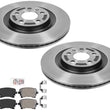 High Carbon Rear Vented Disc Brake Rotors & Brake Pads For Audi S4 2010-2016