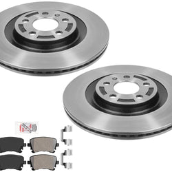 High Carbon Rear Vented Disc Brake Rotors & Brake Pads For Audi S4 2010-2016