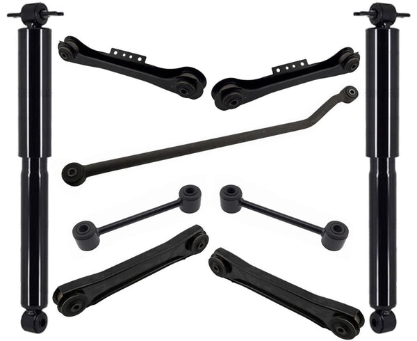 Rear Control Arms Sway Bar Links Trac Bar & Shocks For Jeep Wrangler 1997-2006