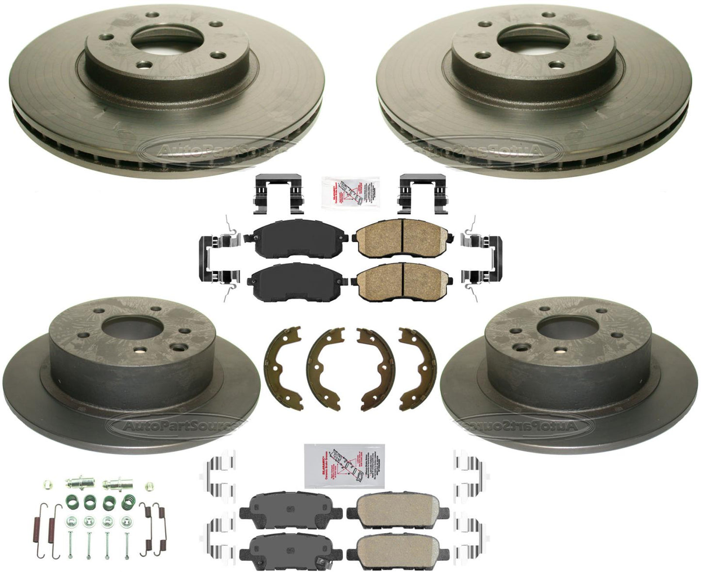 Performance Carbon Brake Rotors & Disc Brake Pads for 02-06 Nissan Altima 2.5L