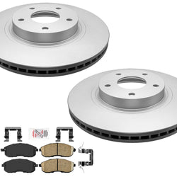 Front Coated Brake Rotors & Disc Brake Pads For Nissan Altima 2.5L 2002-2006