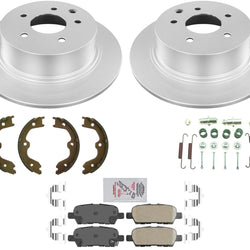 Rear Coated Brake Rotors & Disc Brake Pads For Nissan Altima 2.5L 2002-2006