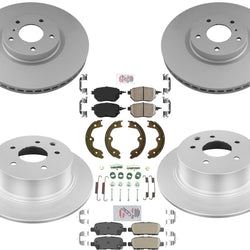 Coated Brake Rotors & Disc Brake Pads For Nissan Altima 3.5L SE-R 2005-2006