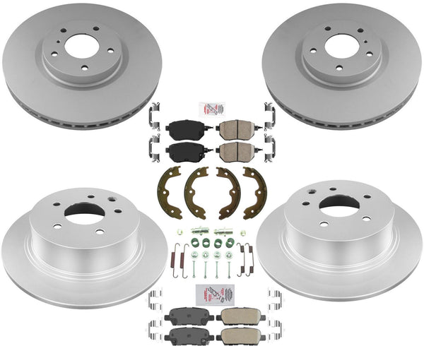 Coated Brake Rotors & Disc Brake Pads For Nissan Altima 3.5L SE-R 2005-2006