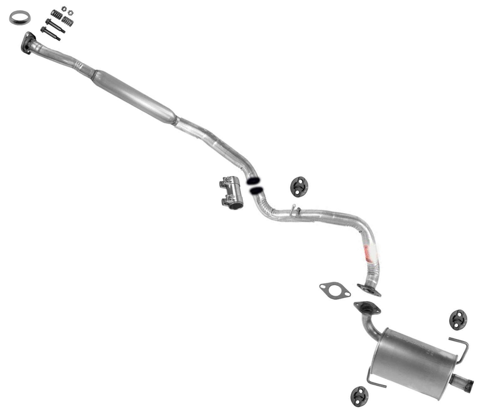 Sistema de escape silenciador de resonador de tubo de extensión para Subaru Legacy 2.5 2010-2014