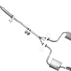 Sistema de escape de silenciadores duales con resonador de tubo de extensión para Nissan Maxima 2009-17