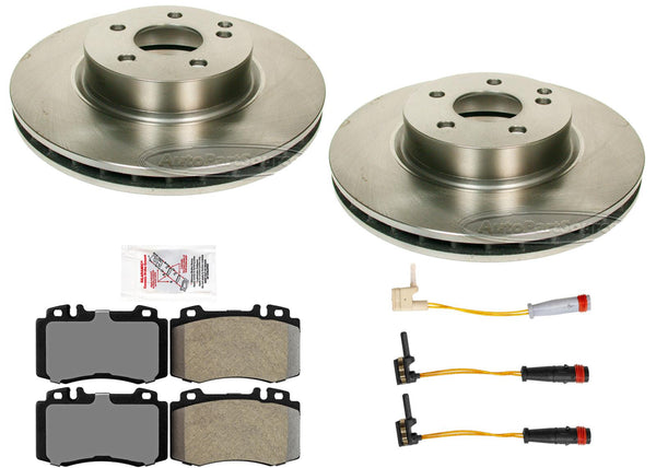 Front Disc Brake Rotors & Pads for Mercedes Benz E500 2003-2006 Rear Wheel Drv