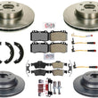 F&R Disc Brake Rotors & Pads for Mercedes Benz E500 2003-2006 Rear Wheel Drive