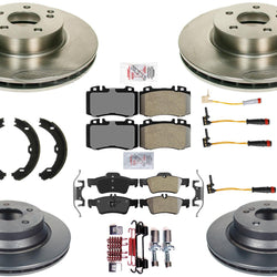 F&R Disc Brake Rotors & Pads for Mercedes Benz E500 2003-2006 Rear Wheel Drive