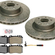 Front Carbon Disc Brake Rotors & Pads for Mercedes Benz CL500 2000-2002