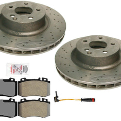 Front Carbon Disc Brake Rotors & Pads for Mercedes Benz CL500 2000-2002