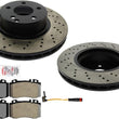 Frt Carbon Disc Brake Rotors Pads for Mercedes Benz S430 03-06 Rear Wheel Drive